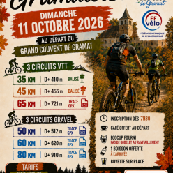 Automnale VTT et Gravel de Gramat le 11 octobre 2026